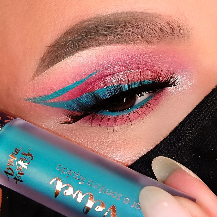 Delineado Colorido: mais de 60 inspirações pra você delineado verde