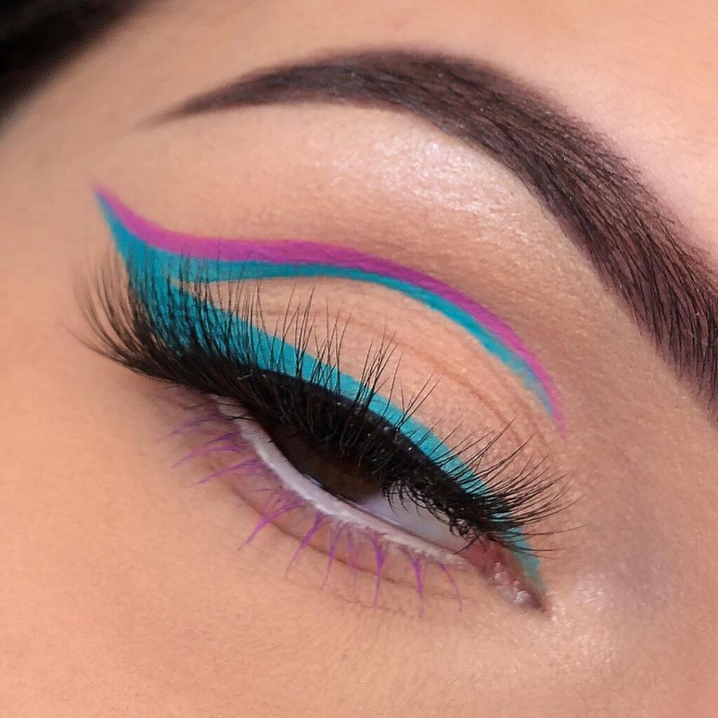 Delineado Colorido: mais de 60 inspirações pra você Delineado Colorido: mais de 60 inspirações pra você