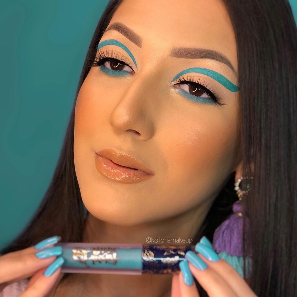 Delineado Colorido: mais de 60 inspirações pra você delineado verde