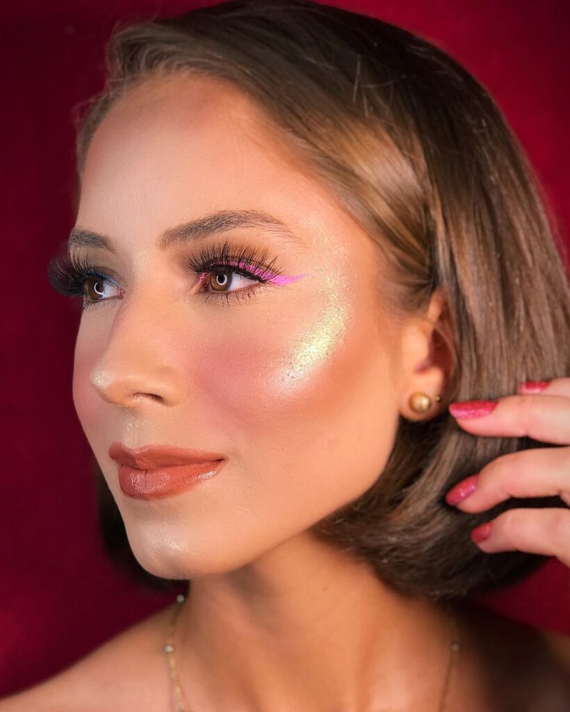 Delineado Colorido: mais de 60 inspirações pra você delineado rosa