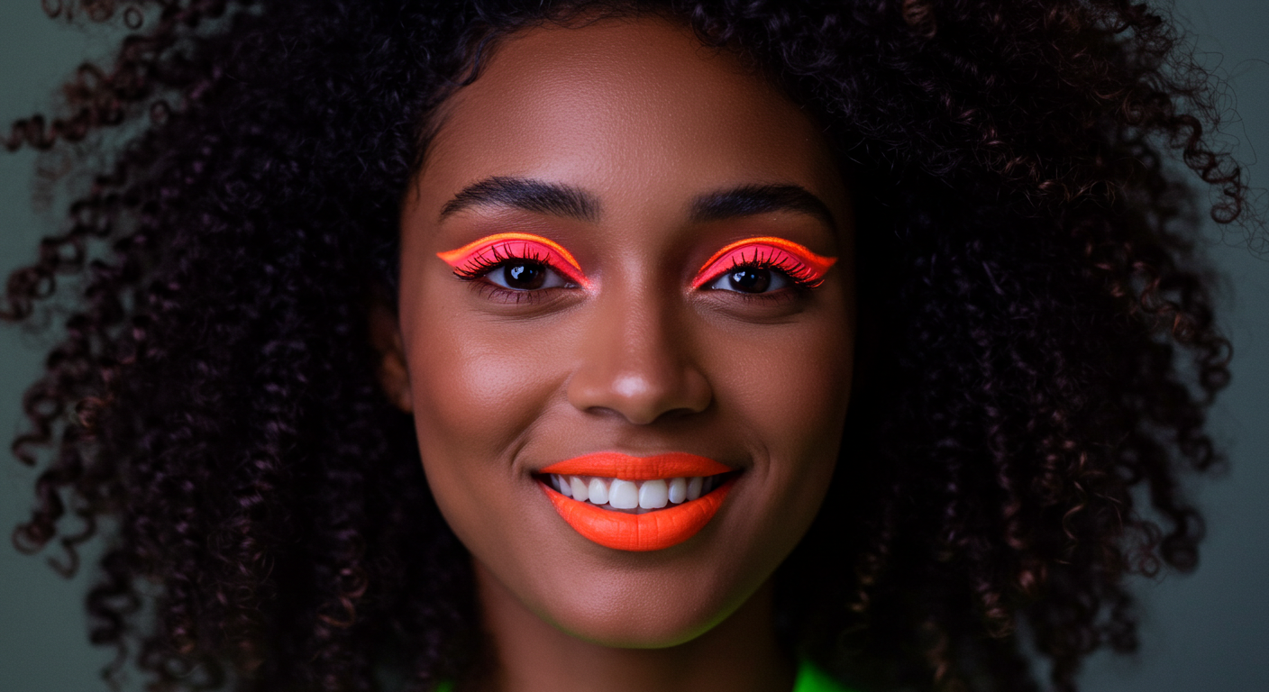 Maquiagem neon para festa
