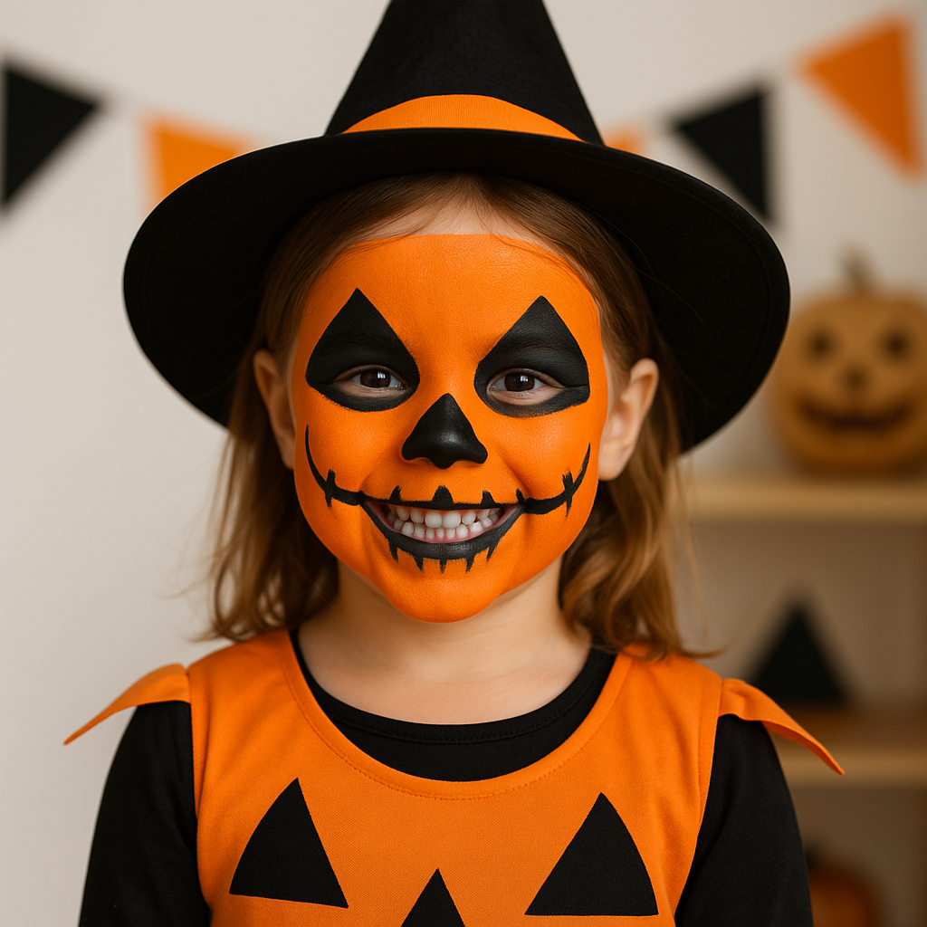 Maquiagem de Halloween simples e fácil para crianças Maquiagem de Halloween simples e fácil para crianças