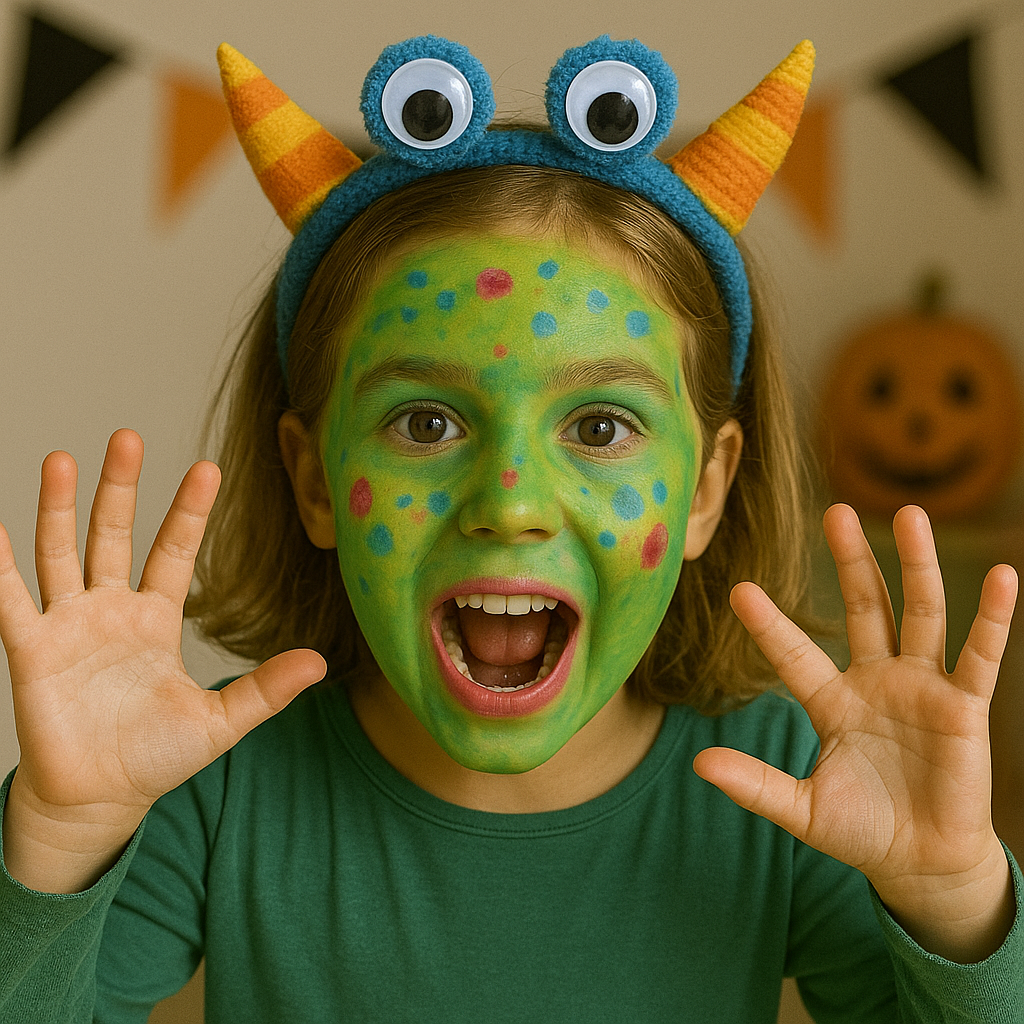Maquiagem de Halloween simples e fácil para crianças Maquiagem de Halloween simples e fácil para crianças