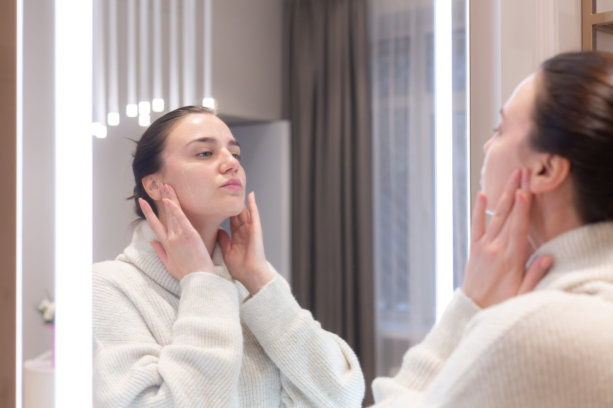 Massagem facial caseira