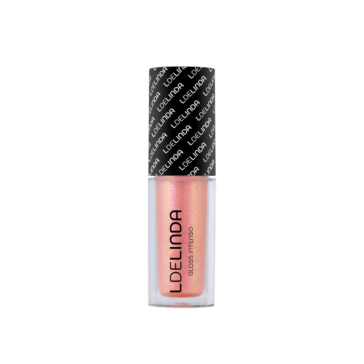 Gloss labial coral vivo Helena da L de Linda em fundo branco